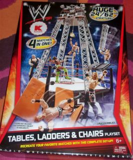 WWE Tables Ladders Chairs Playset Kmart Exclusive New in Carton
