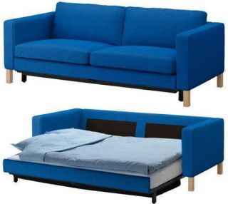 New IKEA KARLSTAD Sofa bed Cover Sofabed Slipcover Korndal Medium Blue