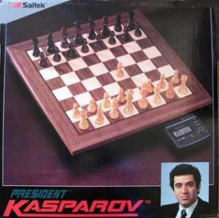 Saitek Kasparov President Electronic Chess set   Hand crafted Wooden