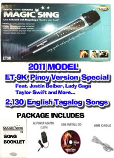 2011 Model Magic Sing Karaoke Et 9K 2130 Tagalog English Songs