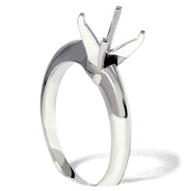 Engagement Ring Setting Mount 14 Karat White Gold 4 9 New
