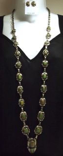  Emerald Valley Turquoise Long Necklace Earrings Set Kathleen Chavez
