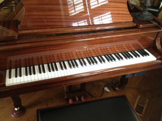 Excellent Mahogany Story Clark Grand Piano Model 152 QRS Pianomation