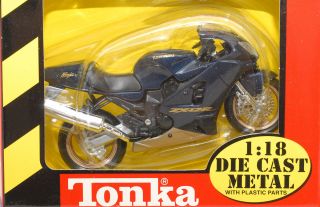 Kawasaki Ninja zx12r Blue Maisto 1 18 Motorcycle Sport Bike Die Cast