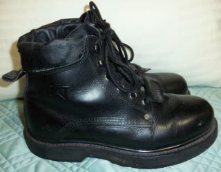 Caterpillar Black Smooth Leather Boots 9 M Oil Resistant