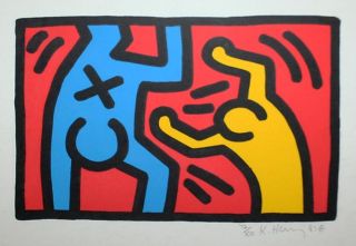 Keith Haring Untitled Red Yellow Blue Limited Edition s N Pop Art