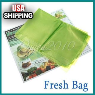 Fruit and Produce Green Bags Reusable Life Extender Keep Food Fresh