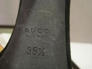 Gucci Black Suede Python Kelis Runway Sandals 35 5 5 5