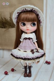 Dolly Lolita Dress Set for Kenner Blythe Doll Doll Outfit Lavender