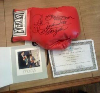 George Foreman Joe Frazier and Ken Norton Signed Boxing Glove