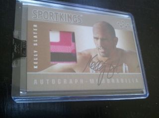 Kelly Slater Signed Sportkings Card with Patch Surfing