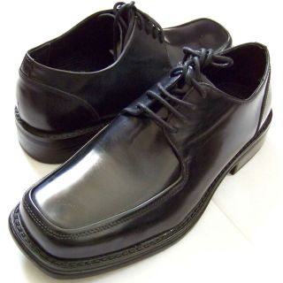 New Mens Kenneth Cole Unlisted Black Leather Oxfords Dress Shoes Sz 8