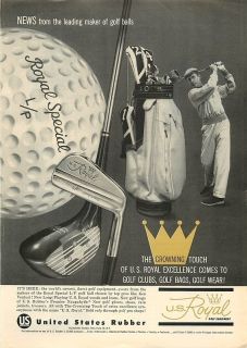 1962 U s Royal Golf Clubs Ken Venturi Vintage Ad