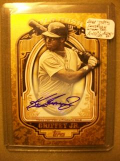 2012 Topps MLB Baseball Gold Rush 53 Ken Griffey Jr Auto 5 25 Wrapper