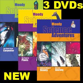 New Children Moody Science Adventure creation Set of 3 DVD Classics