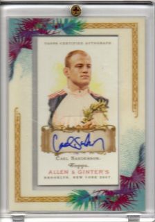 Cael Sanderson AUTOGRAPH 2007 Topps Allen & Ginter COLLEGE OLYMPIC