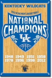 Kentucky Wildcats National Champions 2012 NCAA Poster