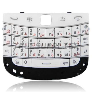 White Arabic Keyboard for Blackberry Bold Touch 9900 Phone Arab Keypad