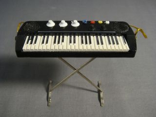 Black 4 Keyboard Musical Instrument Holiday Ornament New