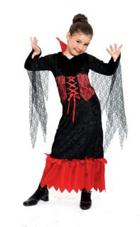 Vampire Queen Dress Girls Kids Halloween Costume L