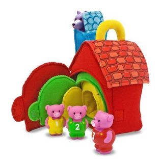 Doug 3 Little Pigs Play Set Soft Baby Toddler Kids Toy GREAT GIFT NEW