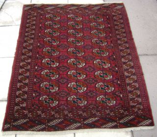 Fine Antique Tekke Turkmen DIP Khali Afghan Rug Carpet