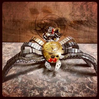 One of A Kind Steampunk Spider Handmade by Second Hand Choppers