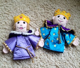 Aurora Very Nice King and Queen Puppet Lot Hand Puppets