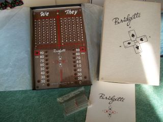 Vintage Bridgette Bridge Scoreboard Set Never Used
