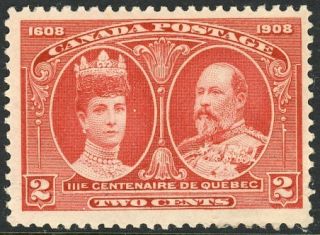 Canada 1908 King Edward VII and Queen Alexandra 2c Stamp Mint 98