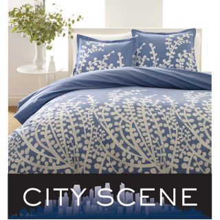 New Home Bedroom Decor Bedding King City Scene Branches French Blue