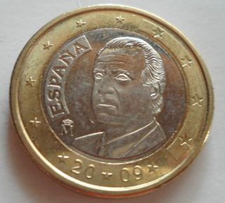 Spain 2009 1 Euro Coin King Juan Carlos