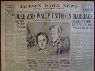 290626WR Former King Edward VIII Wedding to Wallis Simpson June 3 1937