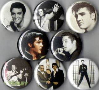 Elvis Presley 8 Pins Buttons Badges King Nixon New
