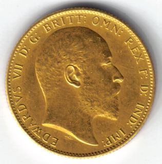 Mint Sovereign Matte Proof 1902 King Edward VII Gold Coin