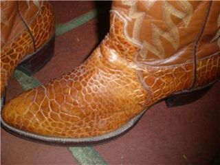 Vintage Alligator Crocodile Boots Justin Style 9302 Size 8 Mens
