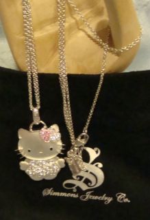 Kimora Lee Simmons Hello Kitty Necklace Sterling Silver Sapphire