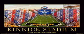 Kinnick Stadium Poster Iowa Hawkeyes Football Stars and Stripes 12x30