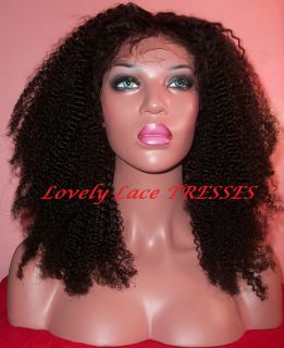 100 Inidian Remy Afro Kinky Curl Lace Front Wig 18