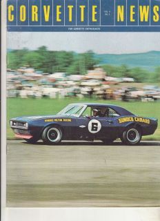 1968 Program Corvette News Mark Donohue Stories and Pictures