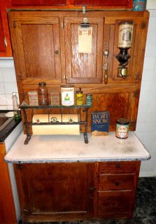 Vintage TIGER OAK Hoosier Old Antique Kitchen Cabinet w/Flour Bin