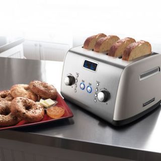 KitchenAid KMT423CU 4 Slice Digital Stainless Steel Toaster w LCD