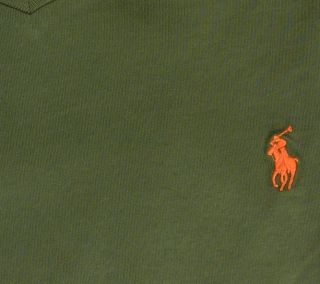 Polo Ralph Lauren V Neck Embroidered Polo Pony Logo T Shirt Mens M L