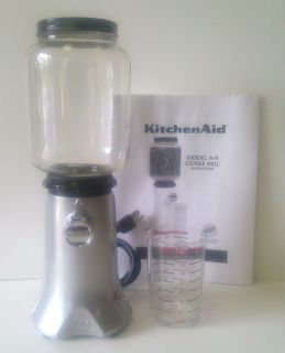 KITCHENAID KITCHEN AID COFFEE MILL GRINDER RETEO A 9 W MEASURING GLASS