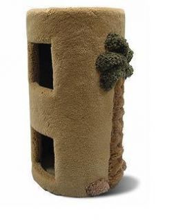 C8 Two Story Cat Kitty Condo with Palm Tree 24 Carpet Covered
