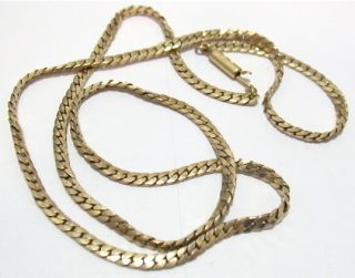 Vintage Krementz Gold Filled Chain Link Necklace 17 inches 10 4 Grams