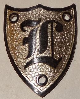 Letter L Vintage Monogram Junior Radiator Cap Badge Emblem Initial