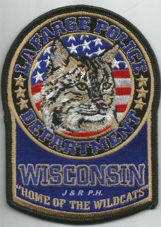 New Lafarge Wi Shoulder Home of The Wildcats Police Patch Fire