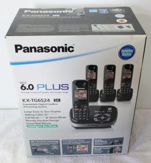Panasonic KX TG6524 Cordless Phone 1 90 GHz DECT 6 0 9892