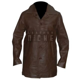 Supernatural Dean Winchester Brown Leather Coat Jacket Vintage